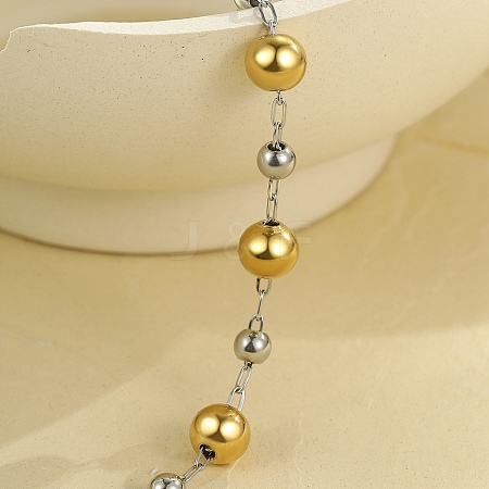 304 Stainless Steel Cable Chains Bracelets BJEW-K284-03B-GP-1