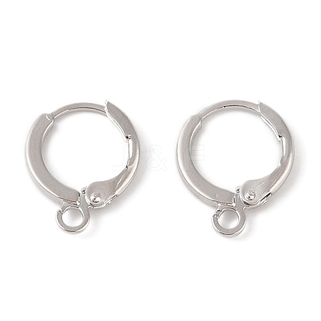 Brass Hoop Earrings Finding KK-Q822-01P-1