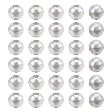 30Pcs 925 Sterling Silver Beads STER-AR0001-18A-1