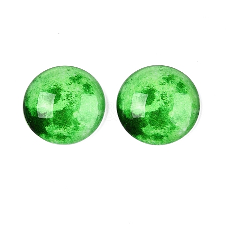 Fluorescent Glass Cabochons GGLA-T004-12E-1