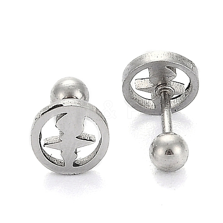 Tarnish Resistant 201 Stainless Steel Barbell Cartilage Earrings LS-EJEW-R147-33-1