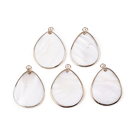Natural Freshwater Shell Pendants SHEL-N036-06-1