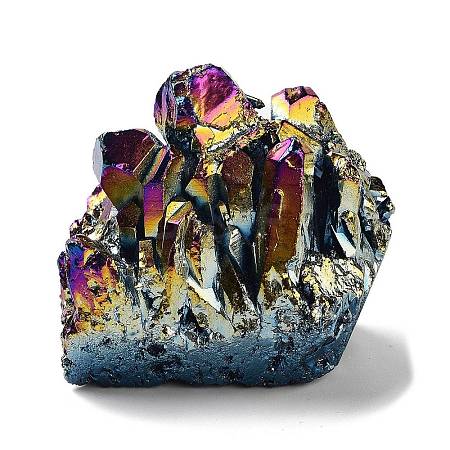 Electroplated Natural Druzy Quartz Crystal Cluster Ornaments LS-RABO-PW0001-179B-1
