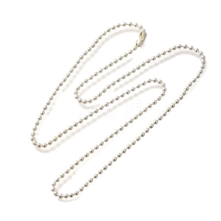Brass Ball Chain Necklaces NJEW-M313-01S-1