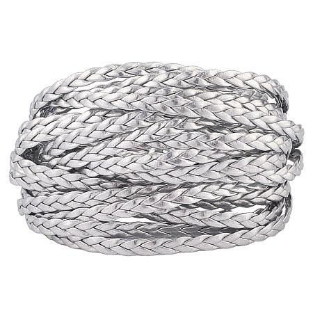 5M 3-Ply PU Leather Braided Cord LC-GF0001-12E-1