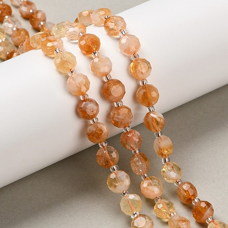 Heated Natural Citrine Beads Strands G-B153-A09-1