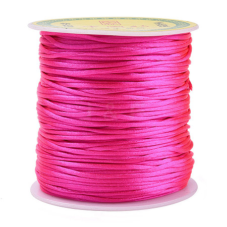 Nylon Satin Rattail Cords NWIR-R025-1.0mm-F106-1