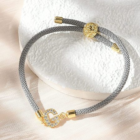 Adjustable Nylon Cord Bracelets X-BJEW-C096-01G-07-1