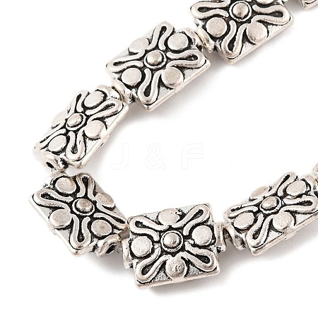 Rectangle Tibetan Style Alloy Beads Strands TIBEB-O007-51-NR-1