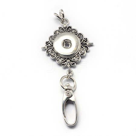 Alloy Rhinestone Snap Pendant Making X-PALLOY-Q315-05-1