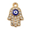 Alloy Enamel Rhinestone Glass Pendants ENAM-U003-02G-01-1