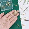 20Pcs 5 Style Brass Micro Pave Clear Cubic Zirconia Earrings Findings EJEW-UN0002-44-2
