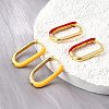 Oval Brass Hoop Earrings EJEW-D314-03G-3