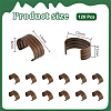 120Pcs Brass Folding Crimp Ends KK-PH0014-10AB-2