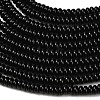 Natural Black Onyx Beads Strands G-L635-A01-4x2mm-01-5