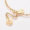 304 Stainless Steel Charm Anklets AJEW-P055-01G-8-3