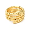 Snake Brass Finger Rings for Women RJEW-A048-27G-2