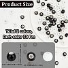 100Pcs 2 Colors Black & White Round Glossy Ceramic Porcelain Beads for Jewelry Making PORC-PA0001-38-2