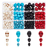 ARRICRAFT 264Pcs 4 Colors Dyed Synthetic Turquoise Beads G-AR0005-48-1