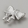 White Series Love Bow Alloy Acrylic Pendant PALLOY-WH0115-01P-11-2