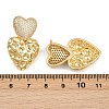 Brass Micro Pave Clear Cubic Zirconia Dangle Stud Earrings EJEW-L275-15G-01-5
