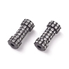 Brass Micro Pave Clear Cubic Zirconia Beads ZIRC-K081-91B-1
