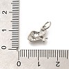 Brass Micro Pave Clear Cubic Zirconia Pendants KK-L225-019P-3