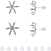 925 Sterling Silver Stud Earring Findings STER-DC0001-48-1