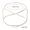 Plastic Imitation Pearl White Round Beaded Sexy Bikini Body Chains for Women WGCAB37-01-4