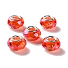 Shell Transparent Copper Buckle Acrylic European Beads OACR-M024-08P-08-1