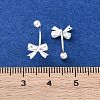 S999 Fine Silver Stud Earrings EJEW-F356-02S-3