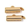 Brass Slide On End Clasp Tubes KK-N254-119G-01-1