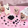 6 Styles Triangle PS Plastic with Goose Down Craft Safety Nose FIND-PH0027-33A-4
