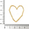 304 Stainless Steel Textured Heart Linking Rings STAS-G373-02G-03-3