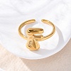 304 Stainless Steel Open Cuff Rings for Women RJEW-M060-01G-06-2