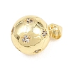 Football Brass Micro Pave Cubic Zirconia Pendants KK-A297-09I-G-2