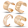 4Pcs 4 Styles Alloy & Iron Bangles for Women BJEW-CY0001-01-6