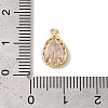 Brass Micro Pave Clear Cubic Zirconia Pendants KK-M294-12G-3