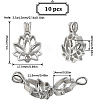 SUNNYCLUE 10Pcs Alloy Diffuser Locket Pendants FIND-SC0008-35-2