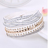 6-row Velvet Multi-strand Bracelets for Women WG11742-04-1