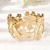 304 Stainless Steel Cuff Bangles for Women BJEW-B166-01G-2
