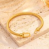 304 Stainless Steel Twist Cable Bangles  for Women WG24028-07-1