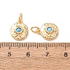 Brass Micro Pave Cubic Zirconia Charms CU-K002-41G-D-3