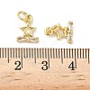 Brass Micro Pave Cubic Zirconia Pendants KK-Z120-22G-3