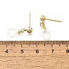 Oval Brass Stud Earrings EJEW-Z086-05G-5