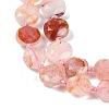 Natural Red Hematoid Quartz/Ferruginous Quartz Beads Strands G-C116-A72-01-3