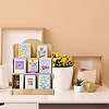 4-Tier Wood Postcard Display Riser Stands ODIS-WH0038-127-6