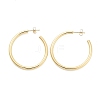 Rack Plating C-Shaped Brass Stud Earrings EJEW-G409-03G-1