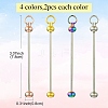 8Pcs 4 Colors Iron Bar Beadable Keychain for Jewelry Making DIY Crafts FIND-YW0005-17-2