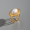304 Stainless Steel Cuff Open Rings for Women DM4444-2
